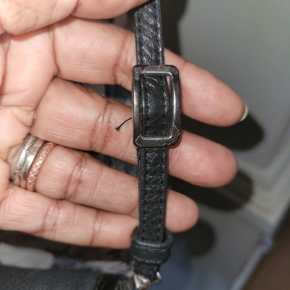 Brighton Vintage Brown & Black Leather Crossbody Bag - Picture 9 of 10